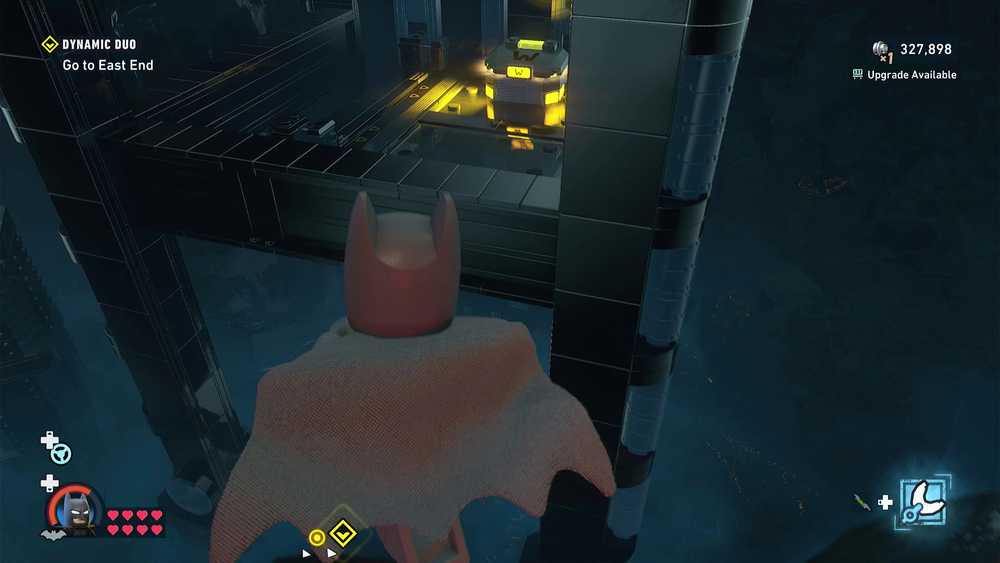 Localiza&ccedil;&atilde;o da WayneTech Cache 4 perto do po&ccedil;o da Garagem em LEGO Batman Legacy of the Dark Knight