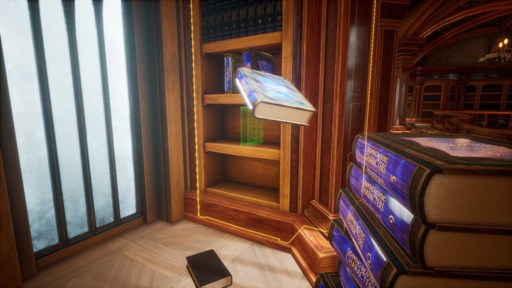 Use Assemble to quickly collect books in Librarian Tidy Up the Arcane Library