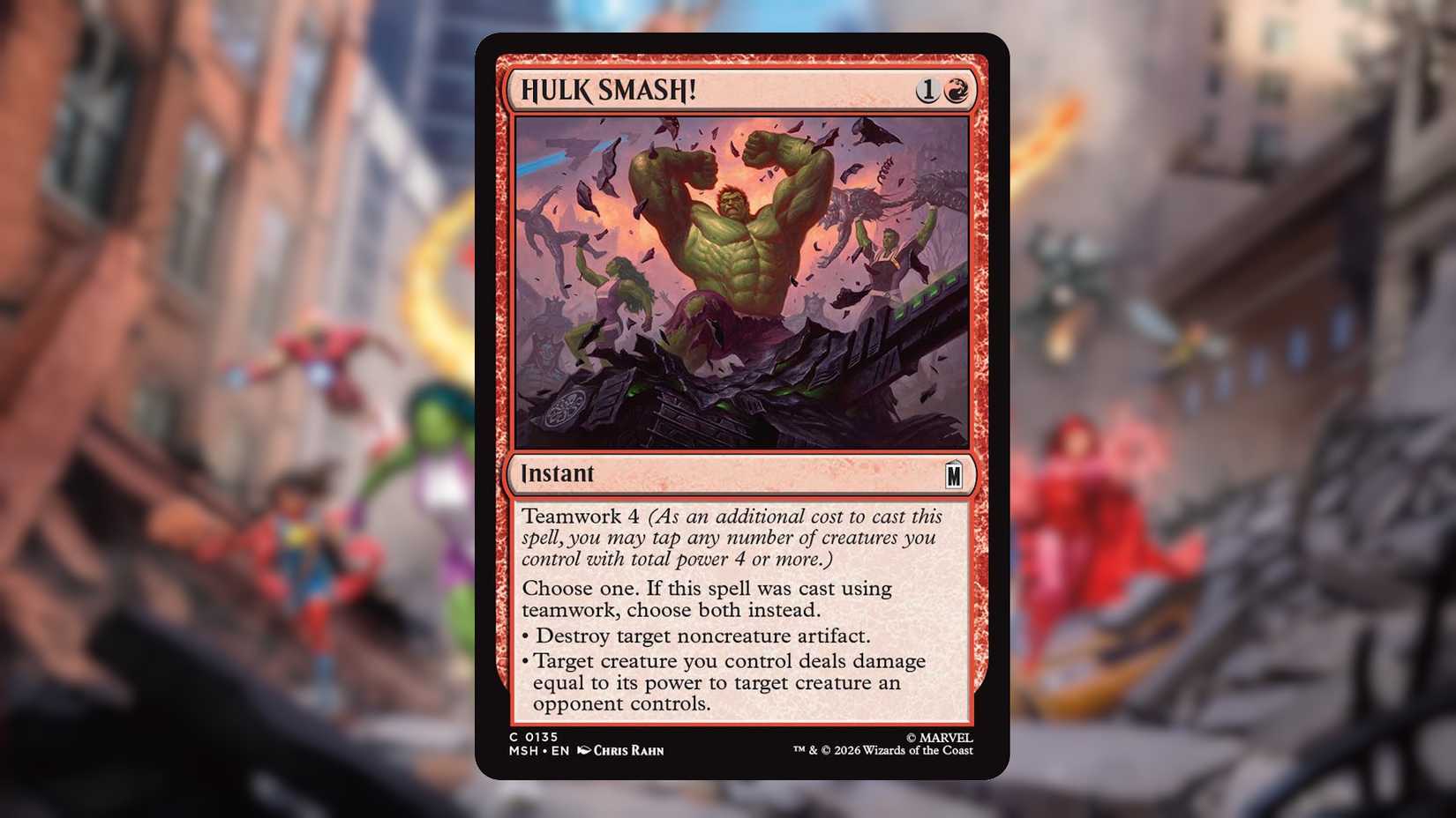 HULK SMASH! in Magic: The Gathering