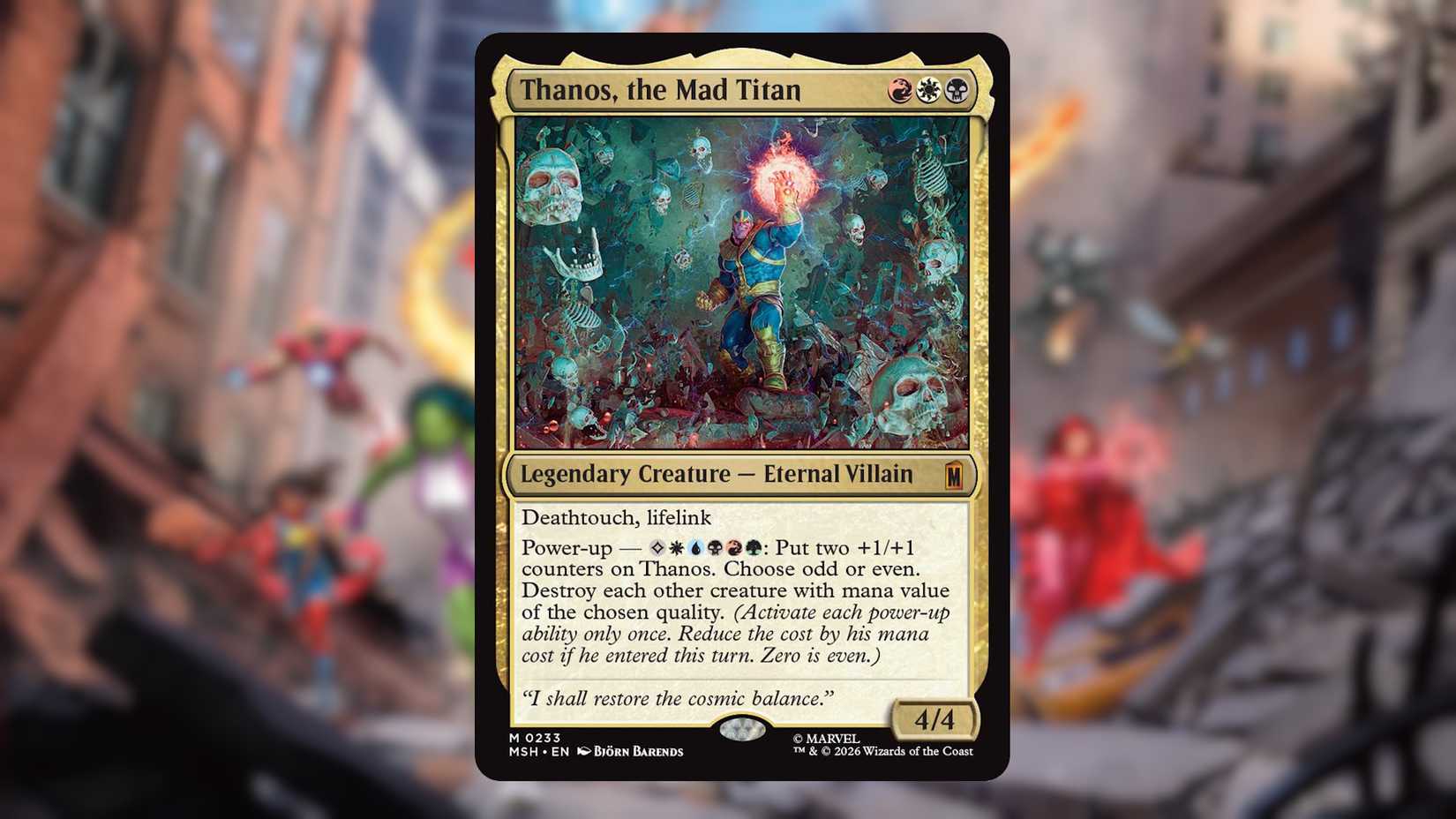 Thanos, the Mad Titan in Magic: The Gathering