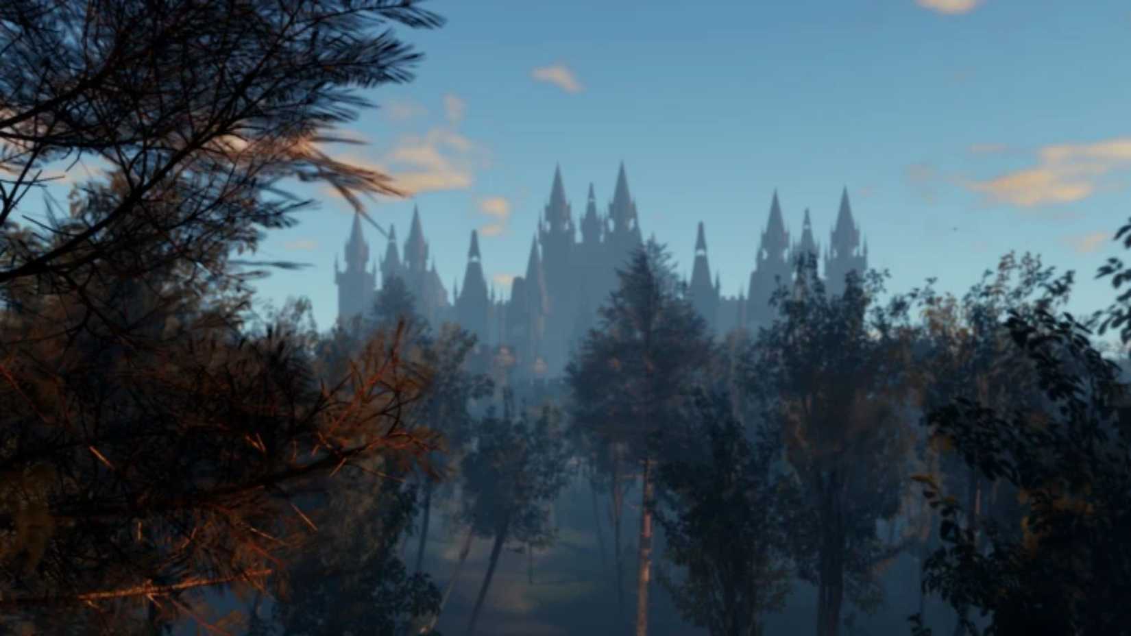 Medieval life - castle in the forest