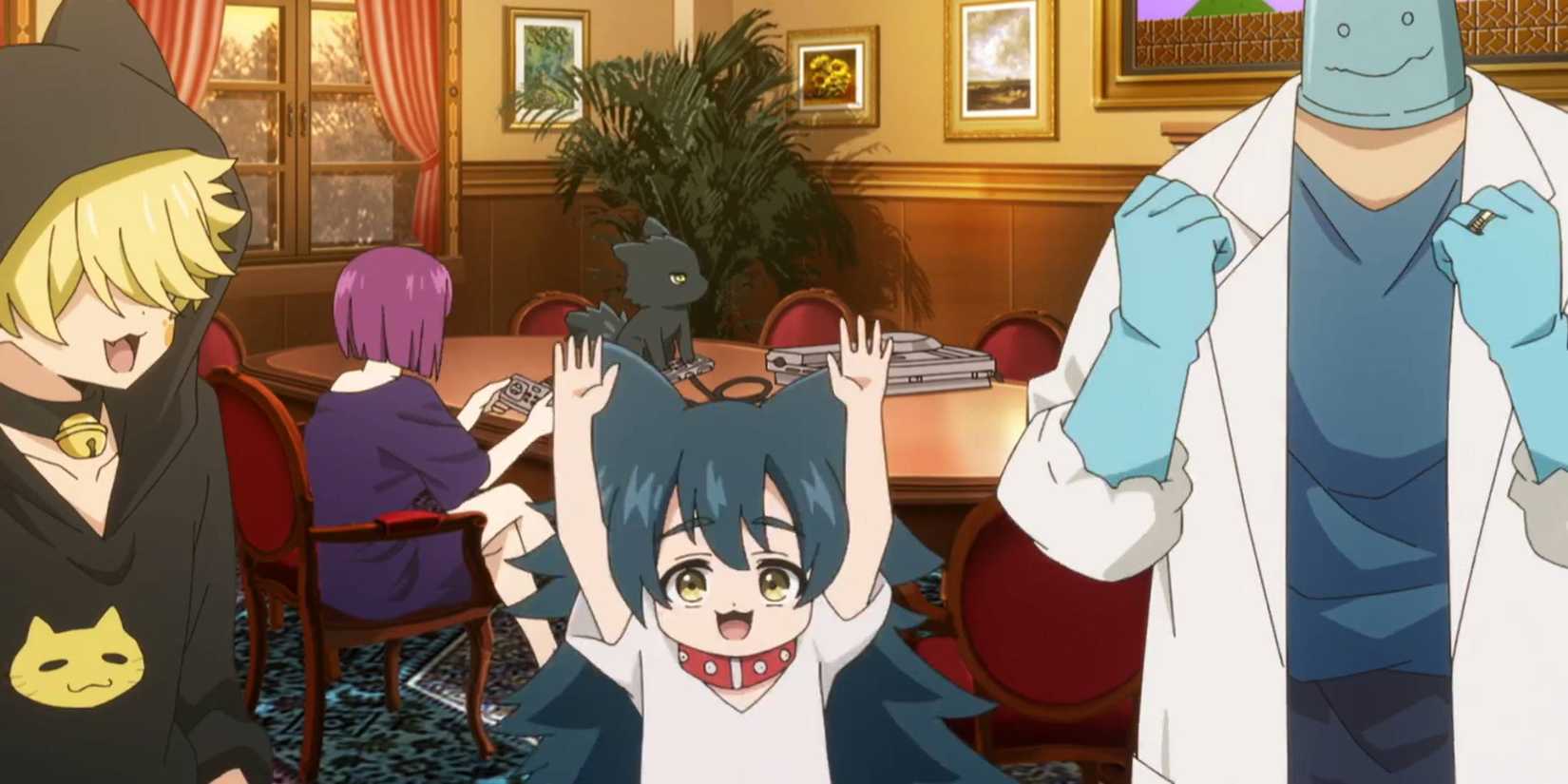 Mission Yozakura Family Kengo, Ai, Shion, Nanao and Goliath play together from intro season 2 episode 6