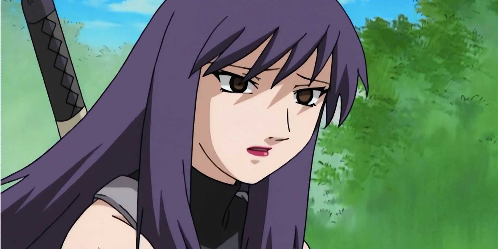 Yugao mourns Hayate during the Konoha Crush Arc in Naruto