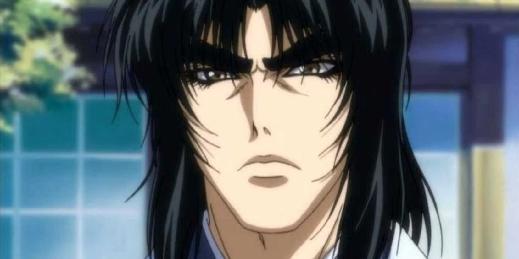 Gennosuke Koga gives a stern expression in Basilisk