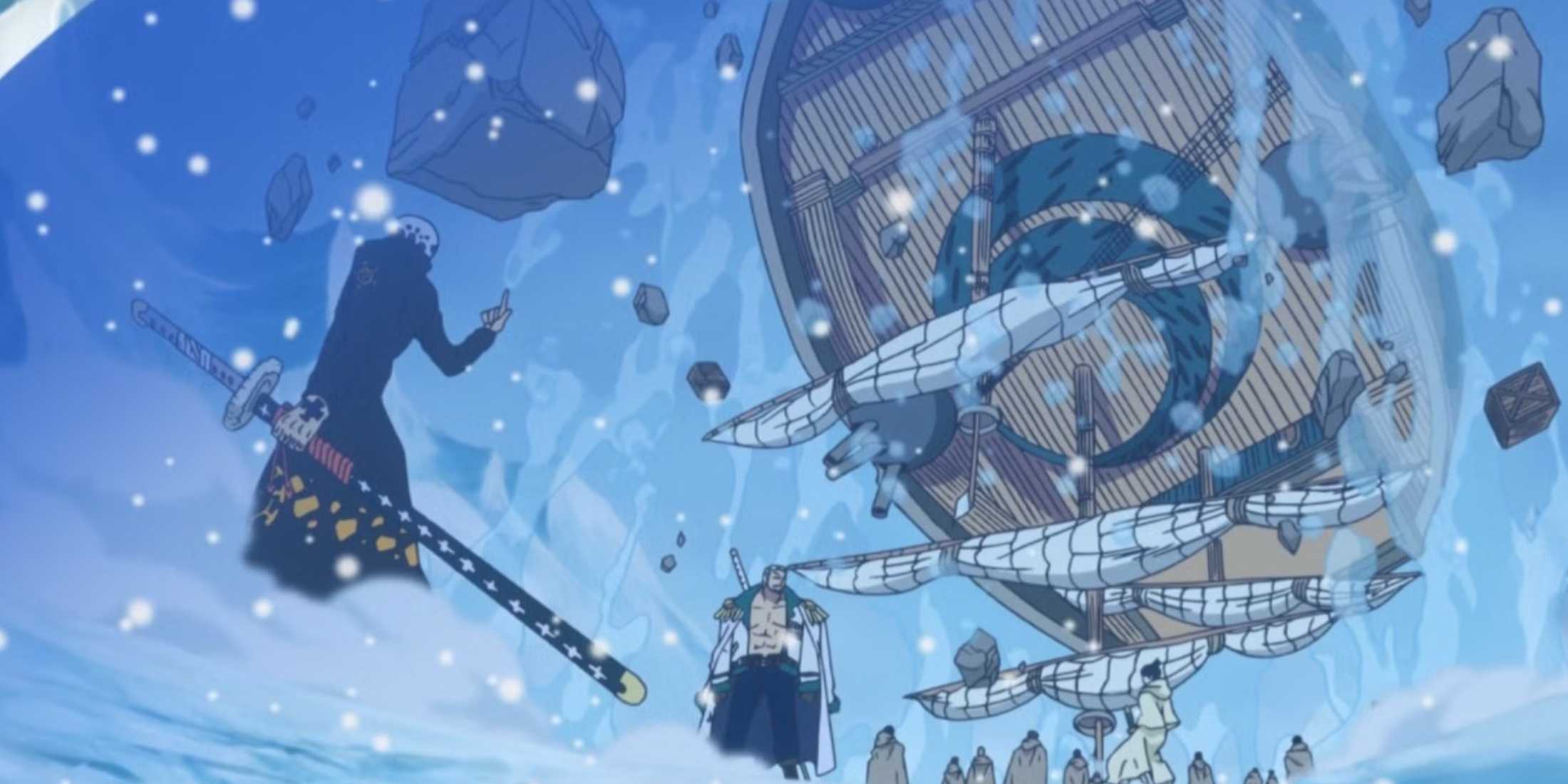 Law Using The Op-Op Fruit Against Marines In One Piece