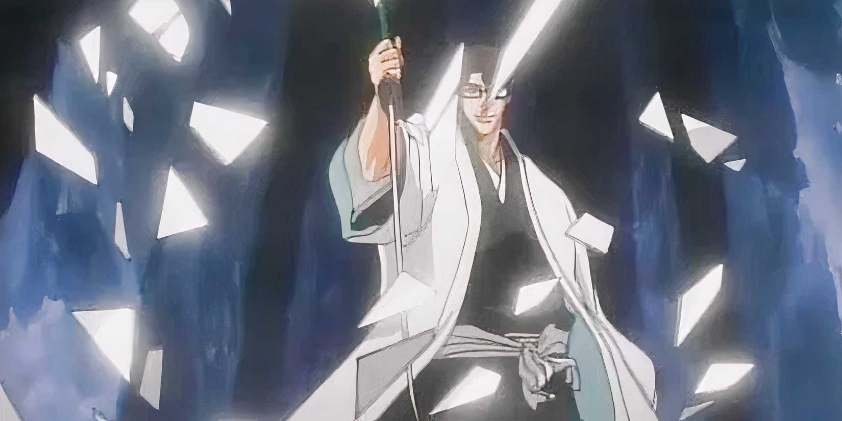 Aizen releases Kuoka Suigetsu's illusionary Shikai in Bleach.