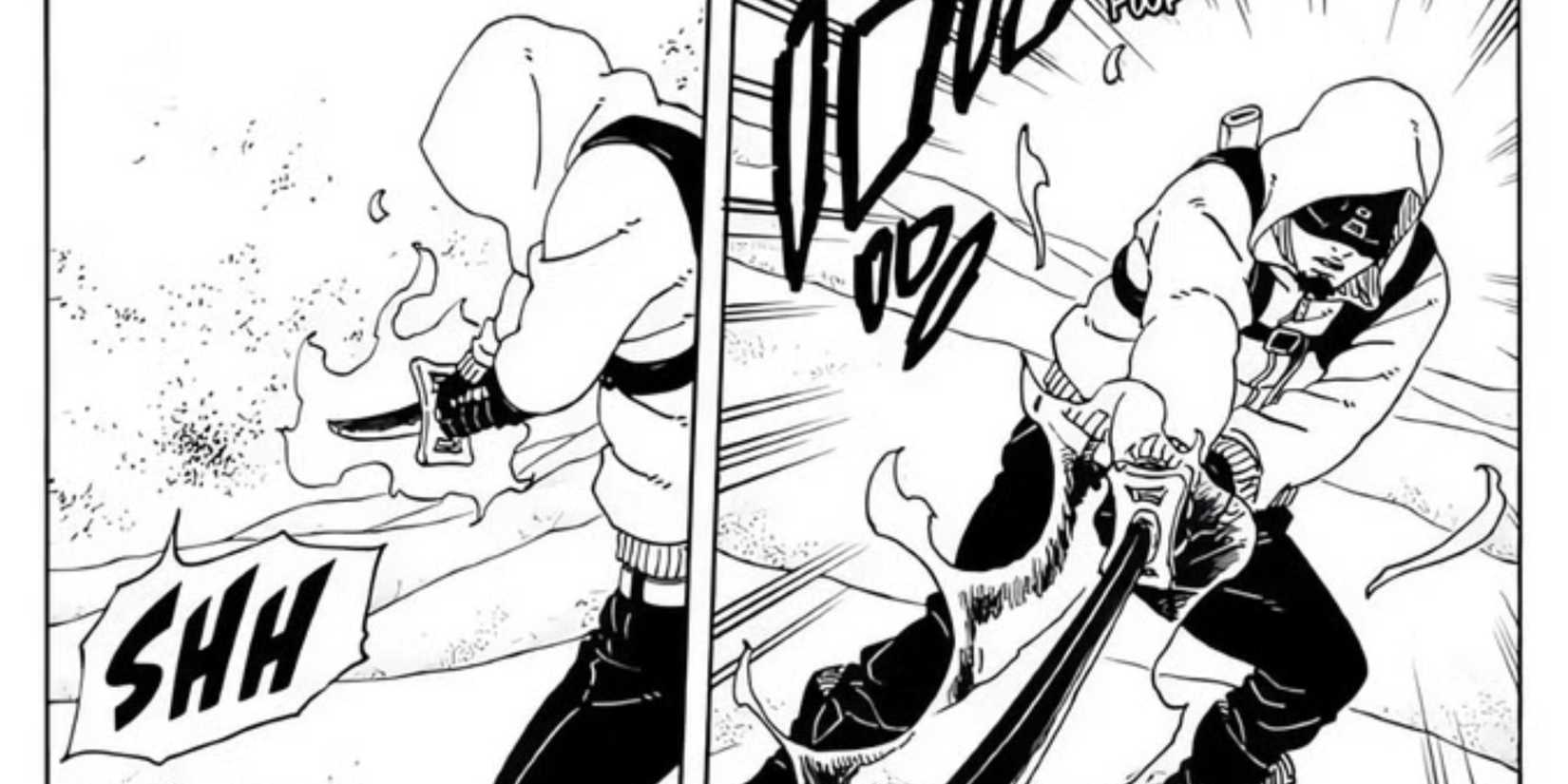 Araya uses his sword to control Iron Sand in the Boruto manga.