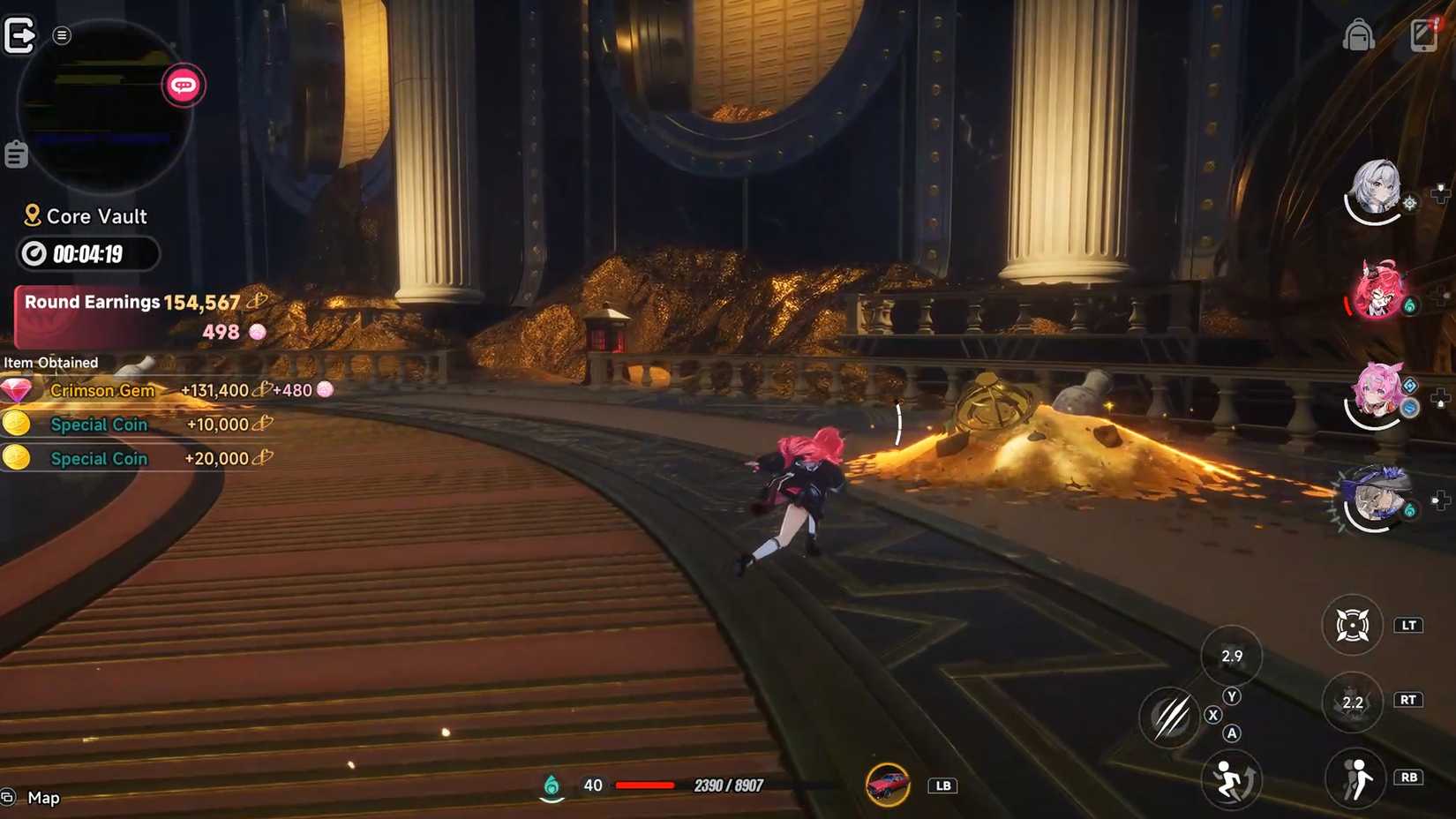 neverness-to-everness-how-reach-mammon-pink-paw-heist-enter-open-core-vault - submit-item-orange-card-yellow-gold-cube-how-get-item-key - mammon treasures