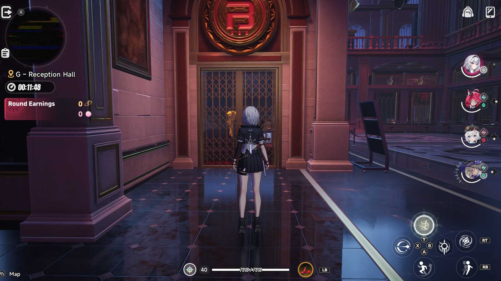 neverness-to-everness-how-reach-mammon-pink-paw-heist-enter-open-core-vault - submit-item-orange-card-yellow-gold-cube-how-get-item-key - step 1 - open door