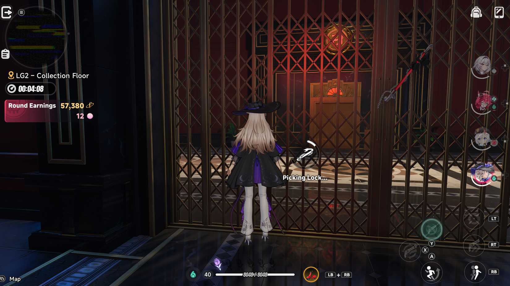 neverness-to-everness-how-reach-mammon-pink-paw-heist-enter-open-core-vault - submit-item-orange-card-yellow-gold-cube-how-get-item-key - step 12 force open the door 1