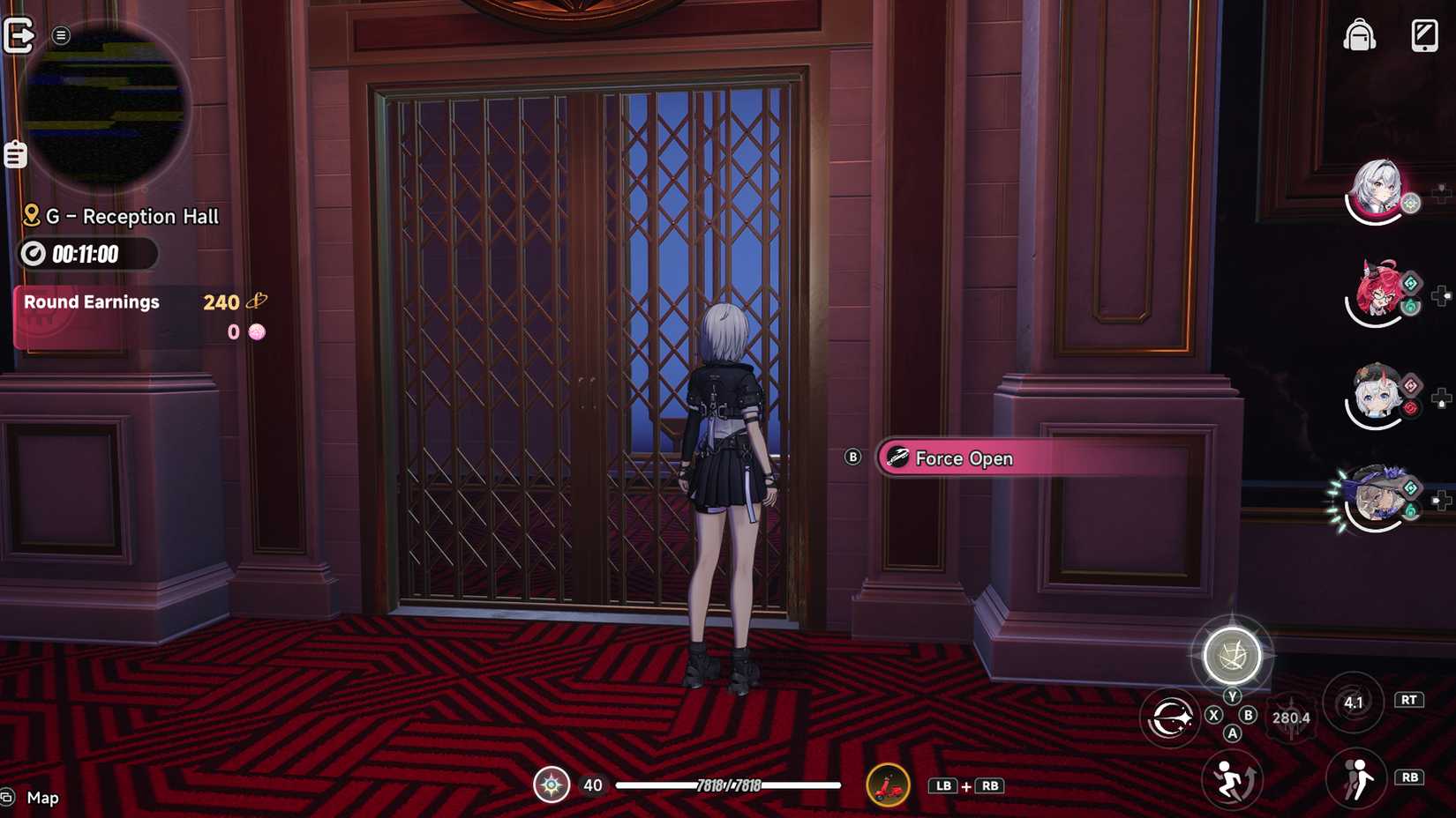 neverness-to-everness-how-reach-mammon-pink-paw-heist-enter-open-core-vault - submit-item-orange-card-yellow-gold-cube-how-get-item-key - step 3 force open again