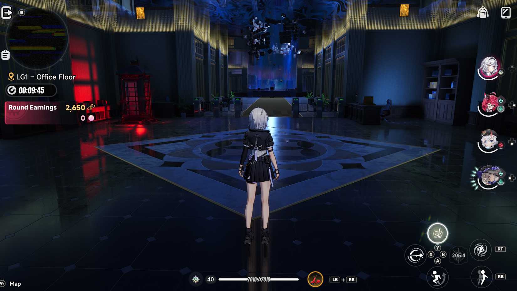 neverness-to-everness-how-reach-mammon-pink-paw-heist-enter-open-core-vault - submit-item-orange-card-yellow-gold-cube-how-get-item-key - step 5 office floor