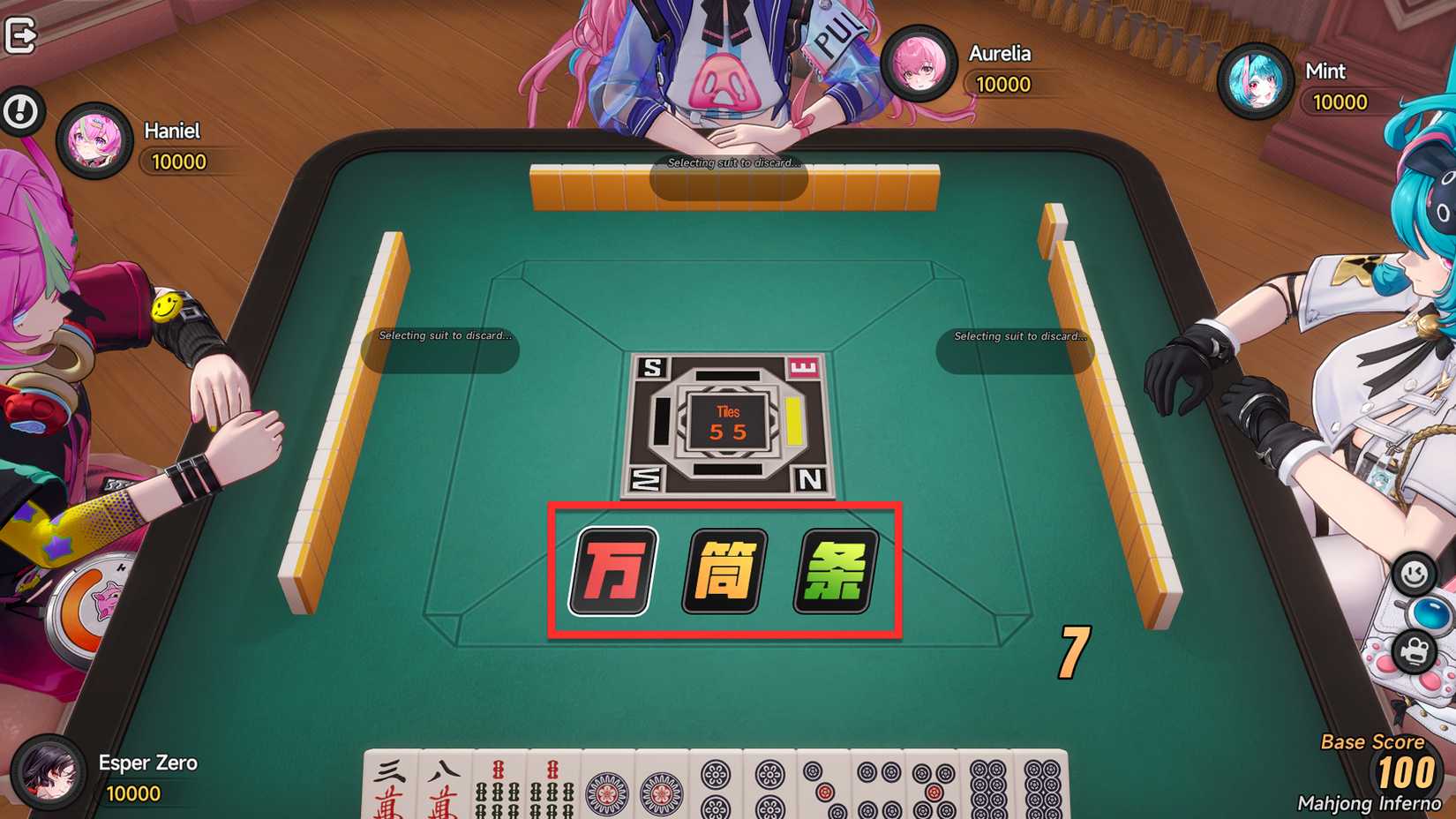 neverness-to-everness-nte-how-play-mahjong-little-sparrow-rule-win-pung-kong - pick card to ban