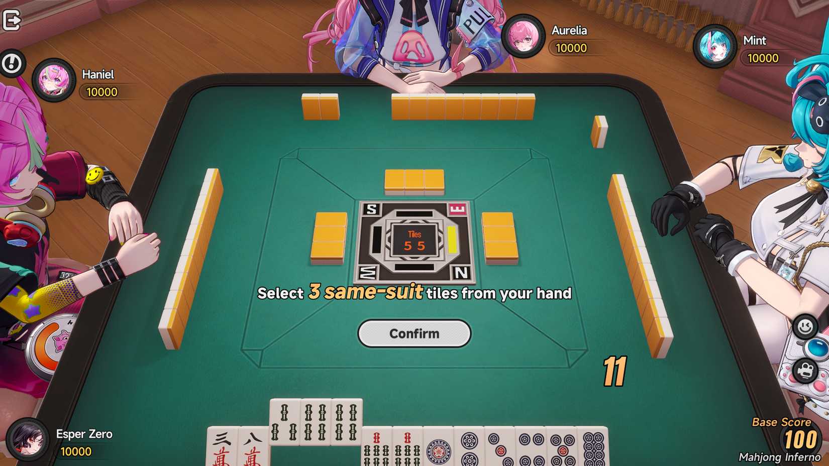 neverness-to-everness-nte-how-play-mahjong-little-sparrow-rule-win-pung-kong - select three of the same suits