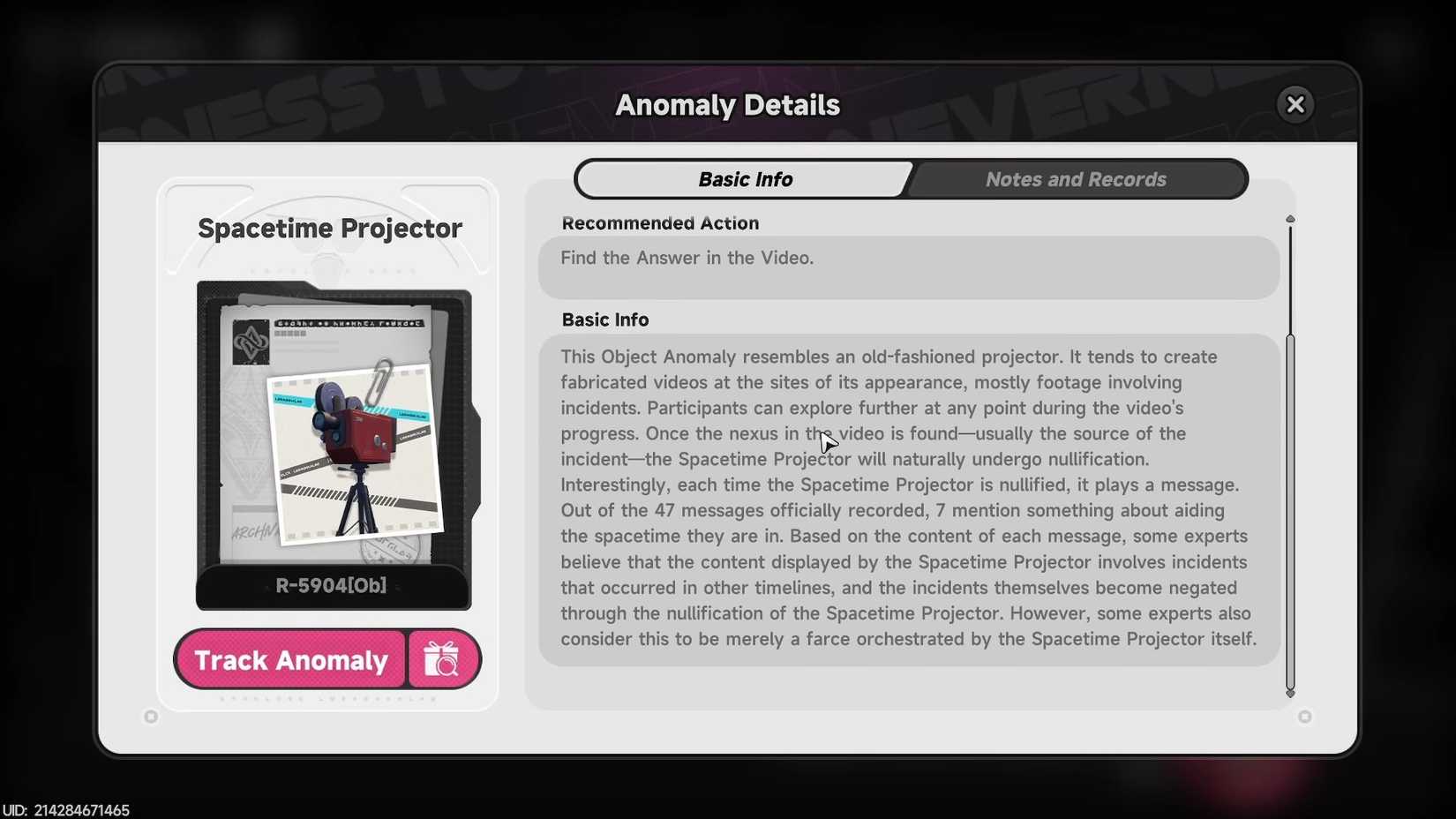 nte Serial Explosion Anomaly Commission Case Never Forever