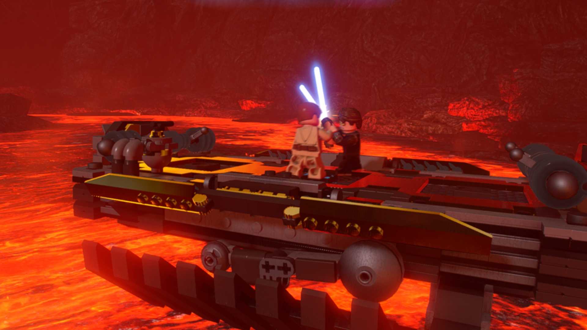Obi-Wan battles Anakin in Lego Star Wars The Skywalker Saga