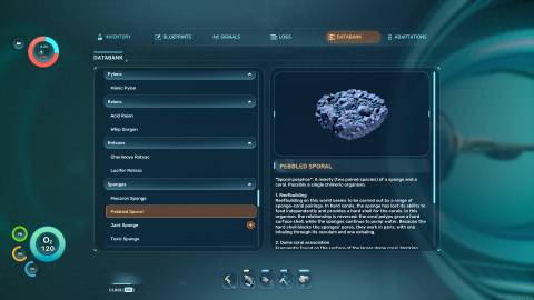 Pebbled Sporal Databank in Subnautica 2