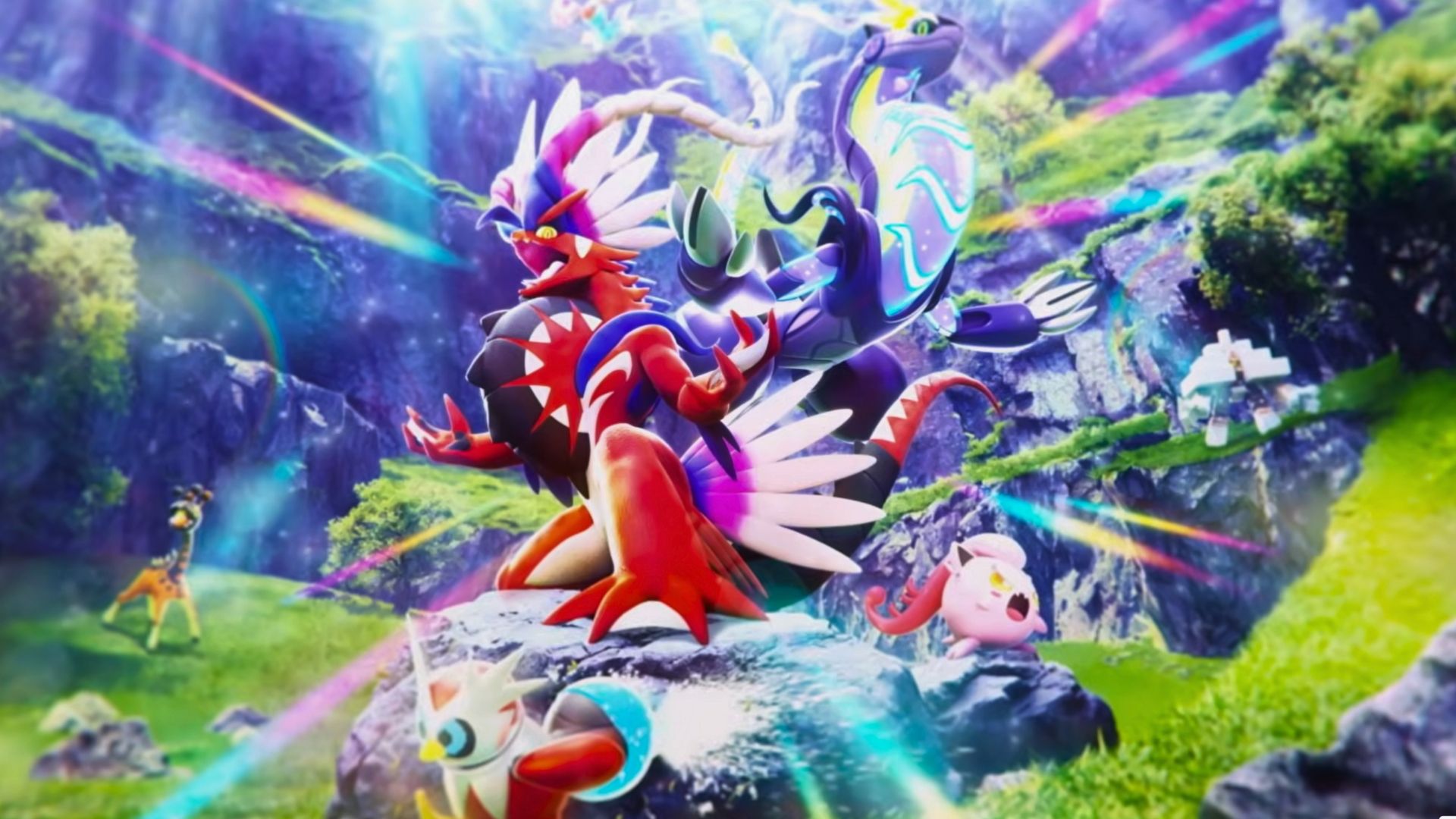 pokemon tcg pocket's official art for paradox drive expansion.