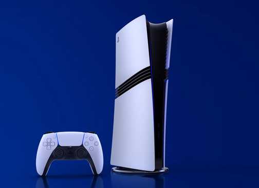 A PS5 Pro console and controller