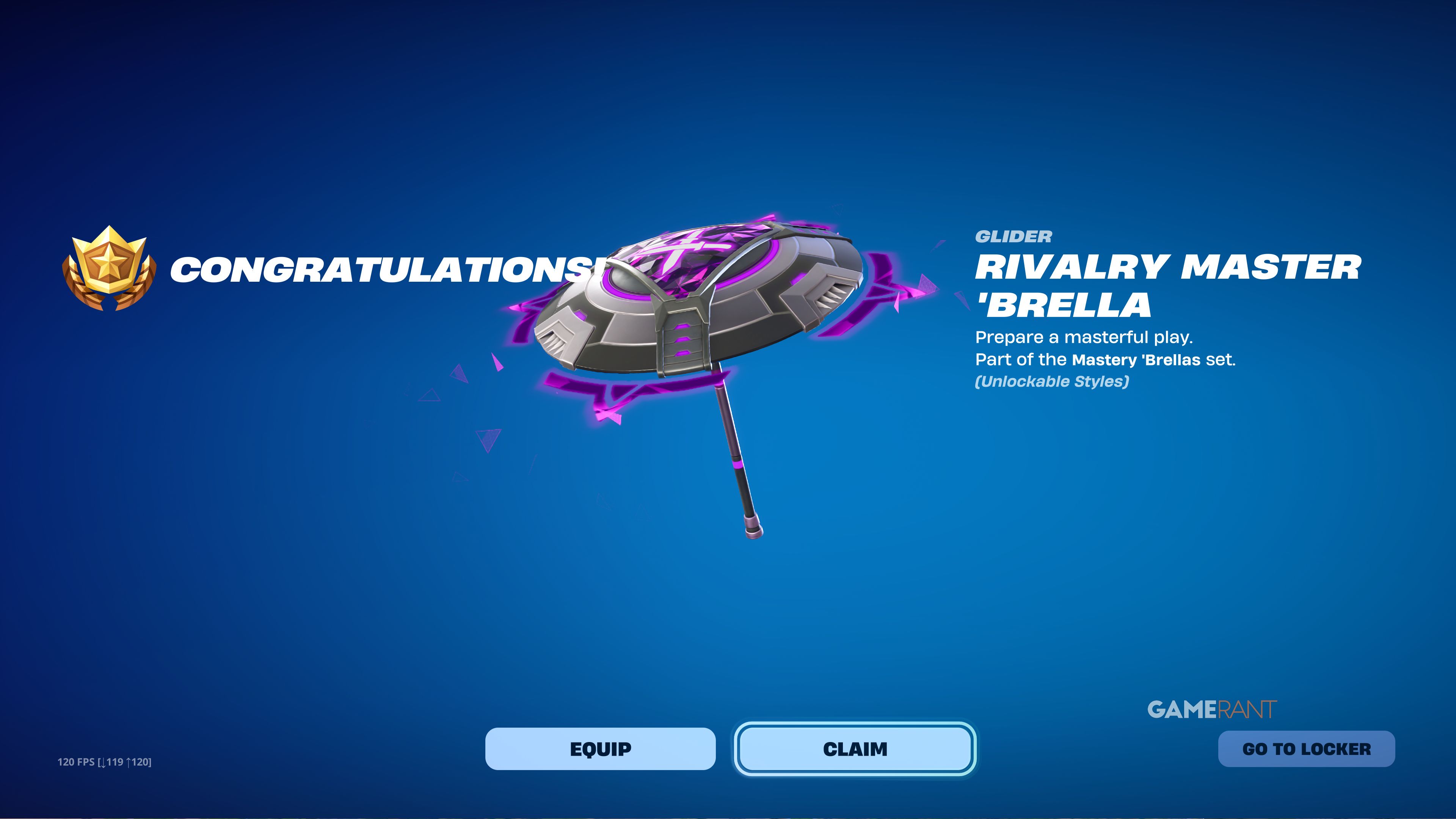 How to Get All Rivalry Mastery Umbrellas in Fortnite (Free Rivalry Glider)