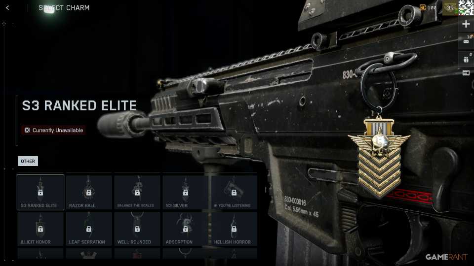S3 Ranked Elite Weapon Charm - Battlefield REDSEC