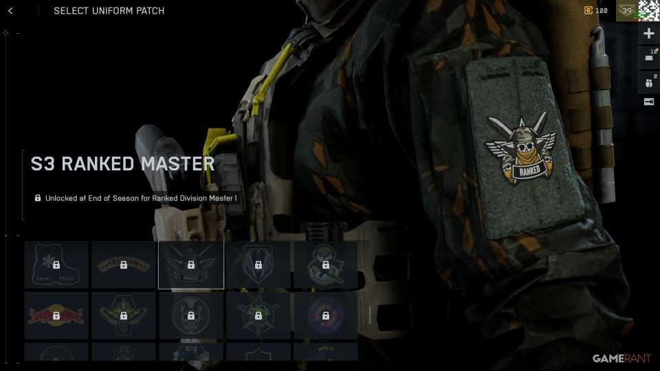 S3 Ranked Master Character Patch - Battlefield REDSEC