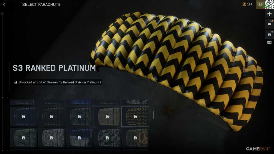 S3 Ranked Platinum Parachute - Battlefield REDSEC