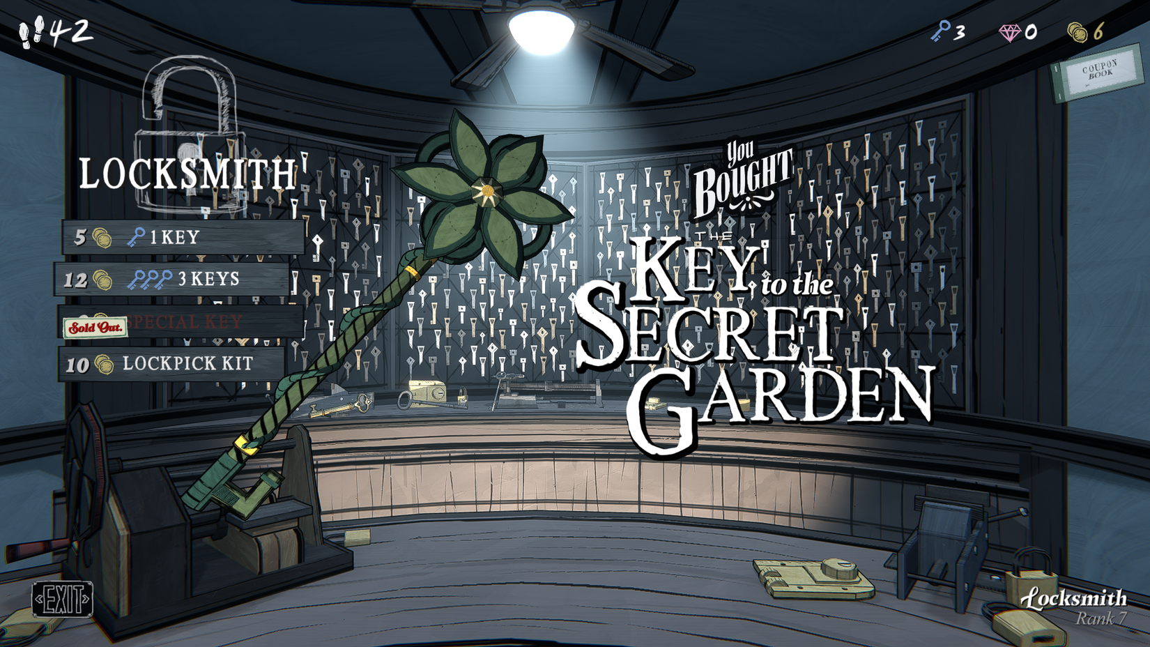 secret garden key blue prince