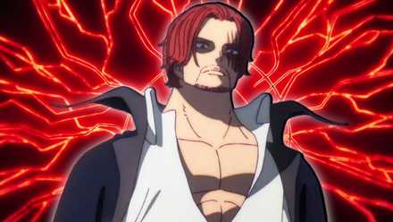Image of Yonko red-haired Shanks, one of One Piece's strongest hockey users.