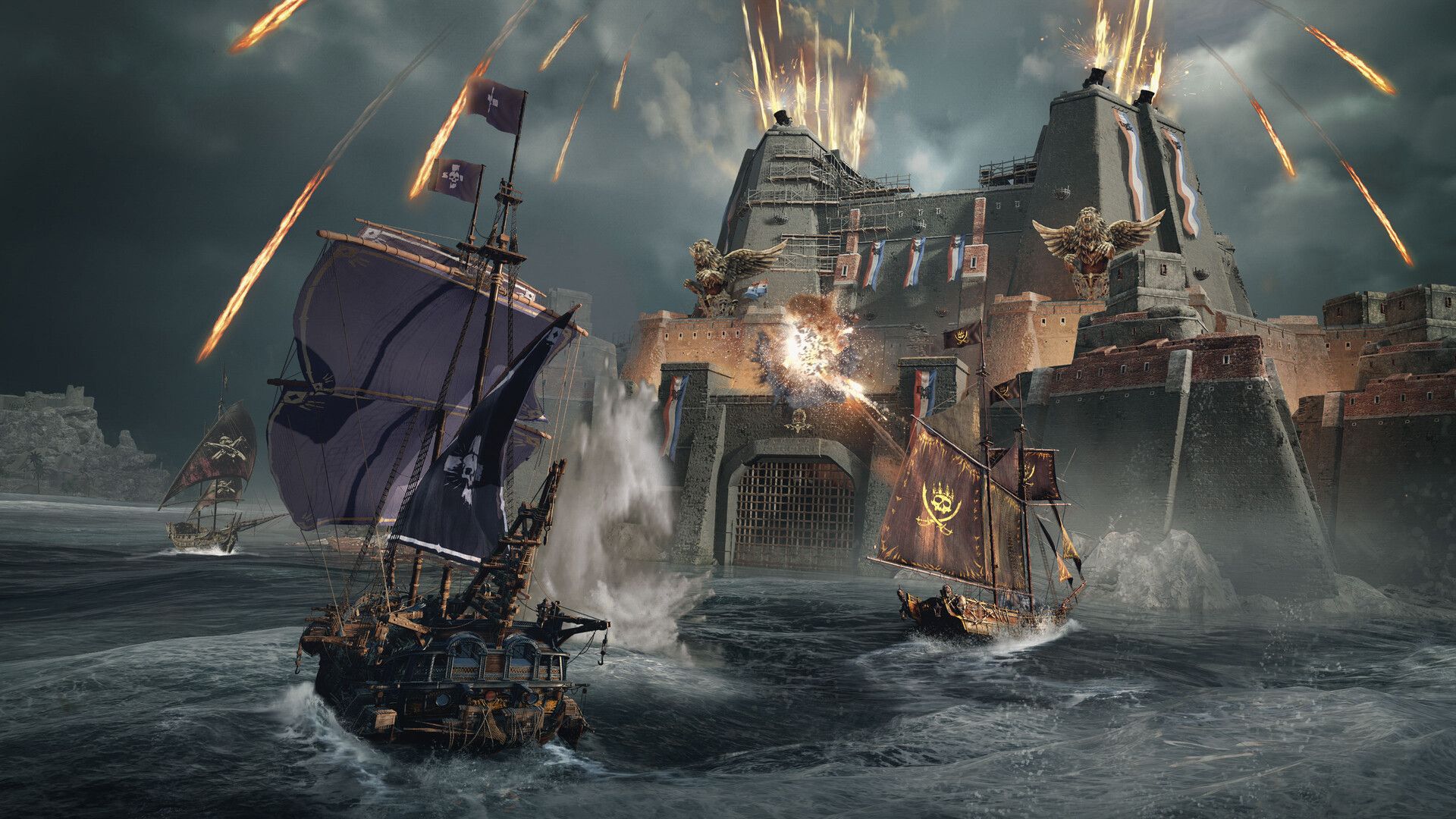 Ships in combat in Skull And Bones (2024)