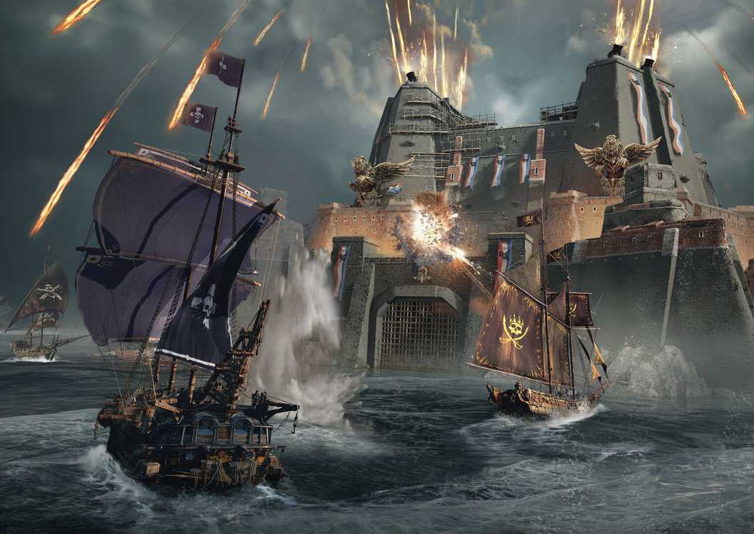 Ships in combat in Skull And Bones (2024)