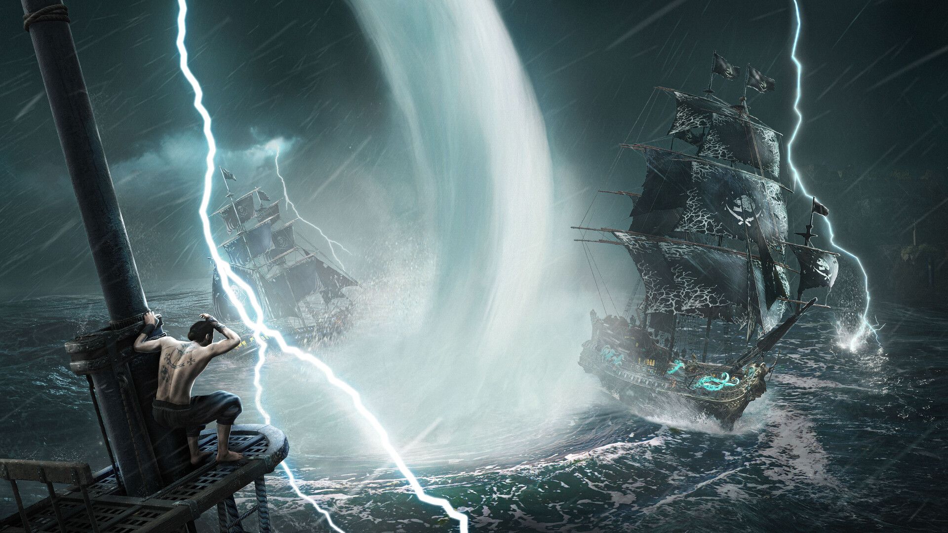 Ships sailing in a storm in Skull And Bones (2024)