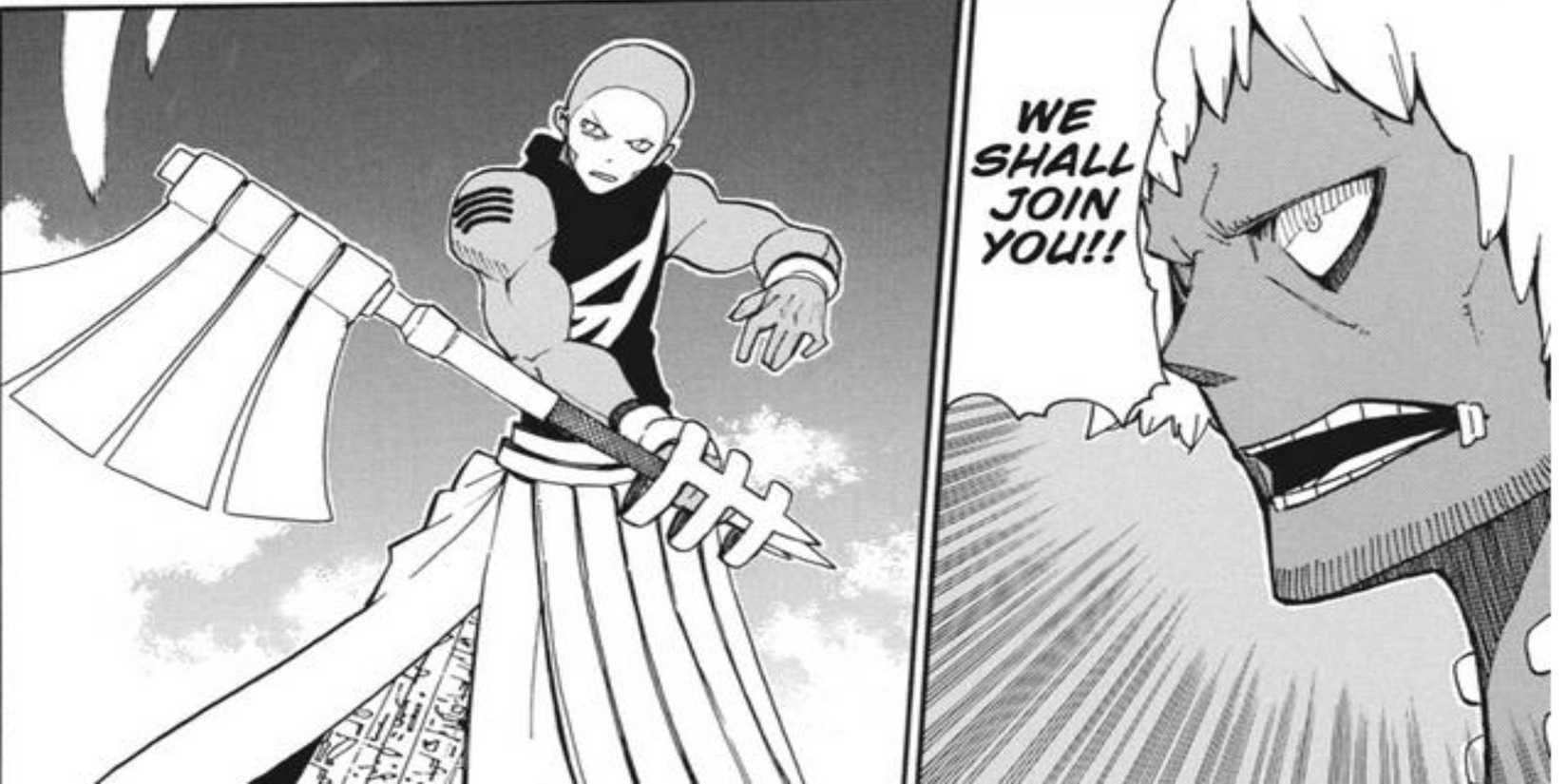 Soul Eater Dengu Dinga in Human and Weapon Form with Meister Alexandre Manga Chapter 94