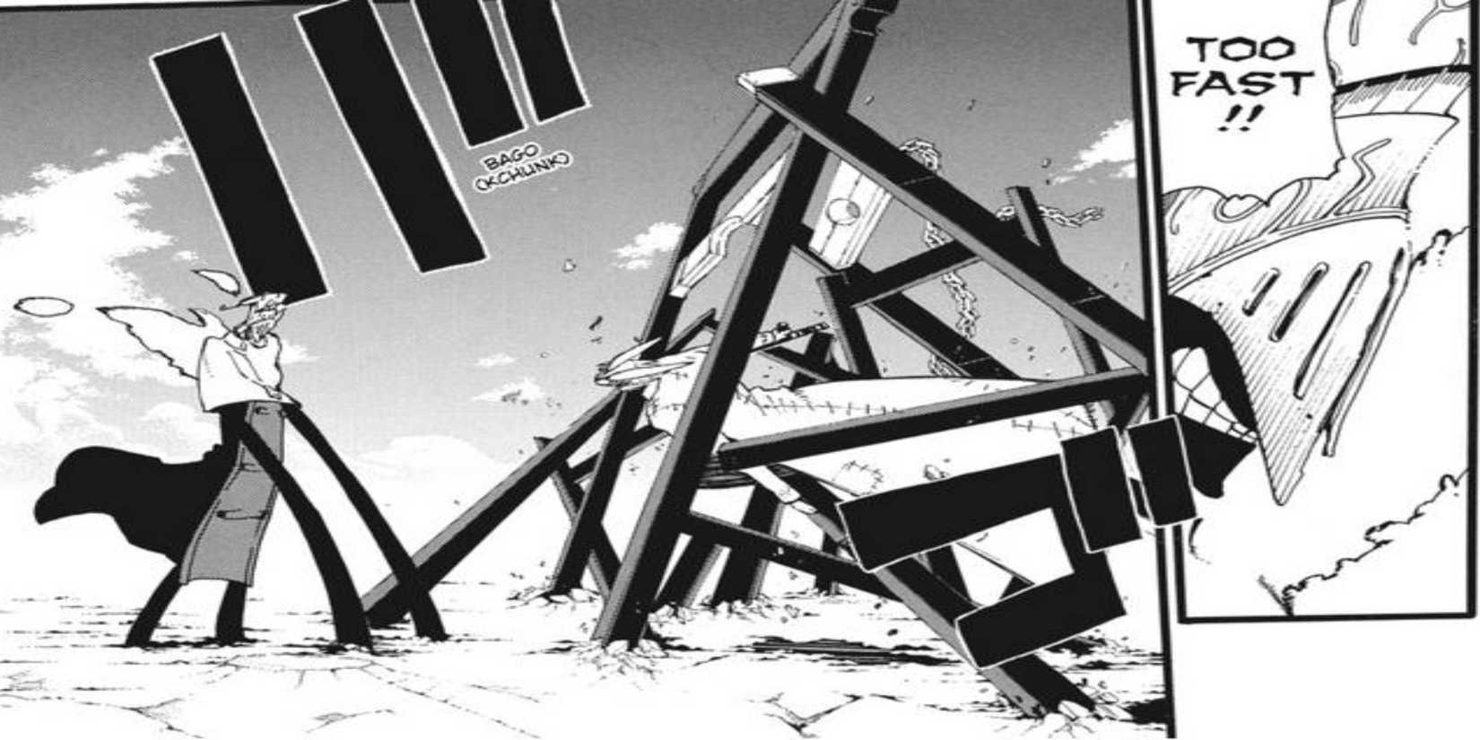 Soul Eater Justin Law Fused with Clown in Guillotine Form Manga Chapter 94