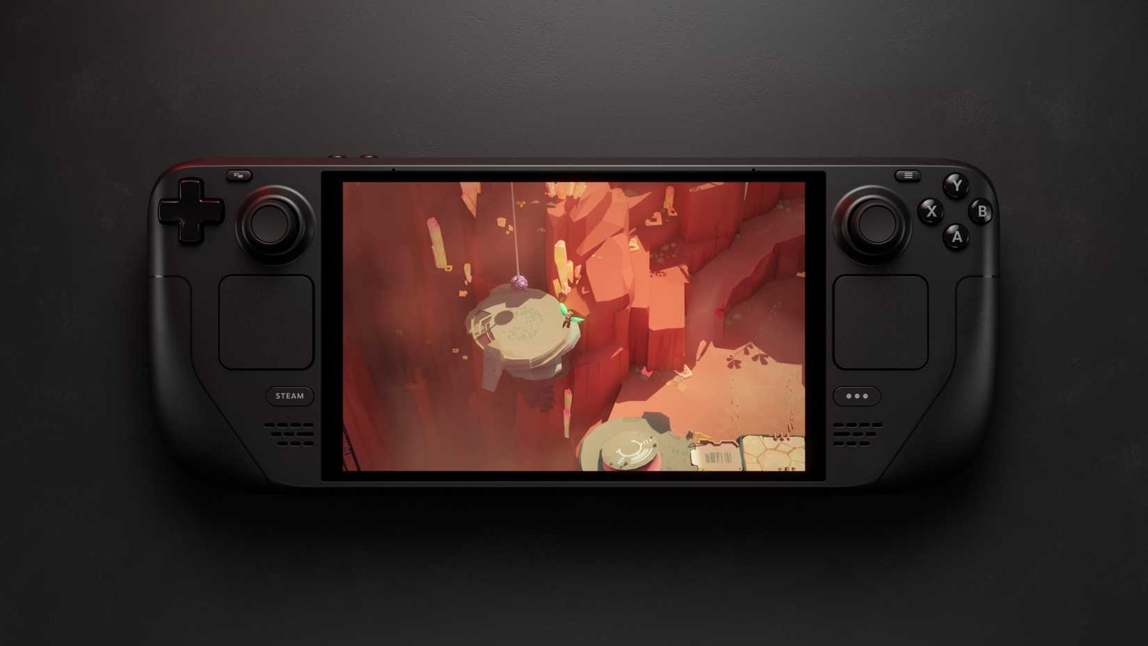 Steam Deck OLED gameplay with Cocoon demonstrating the capabilities of the handheld