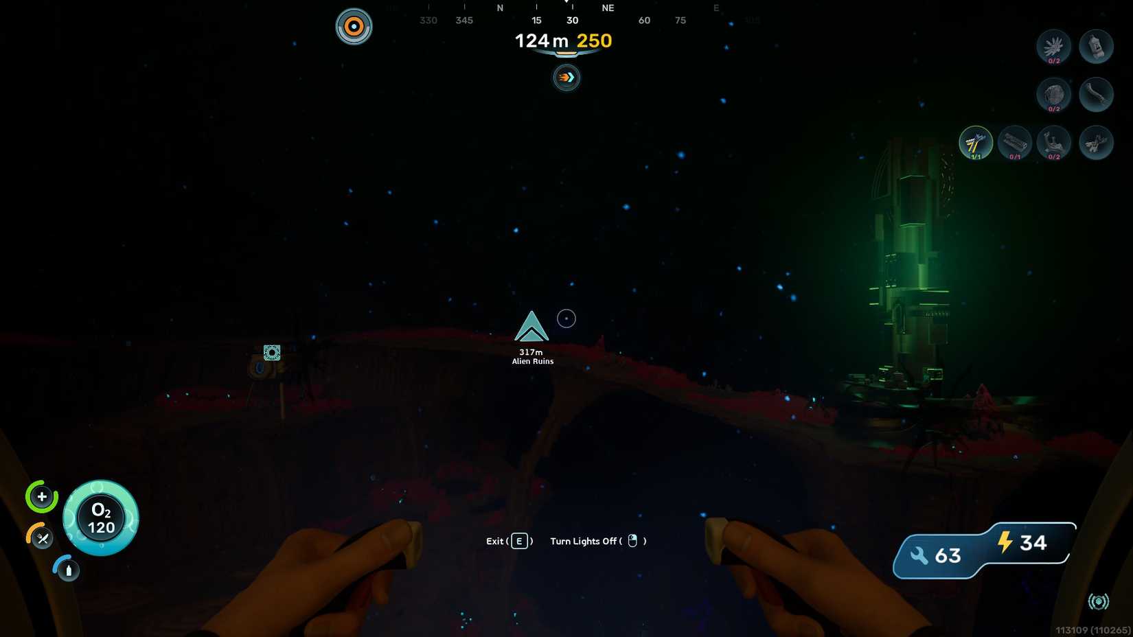 Alien Ruins waypoint marker in Subnautica 2's third biome