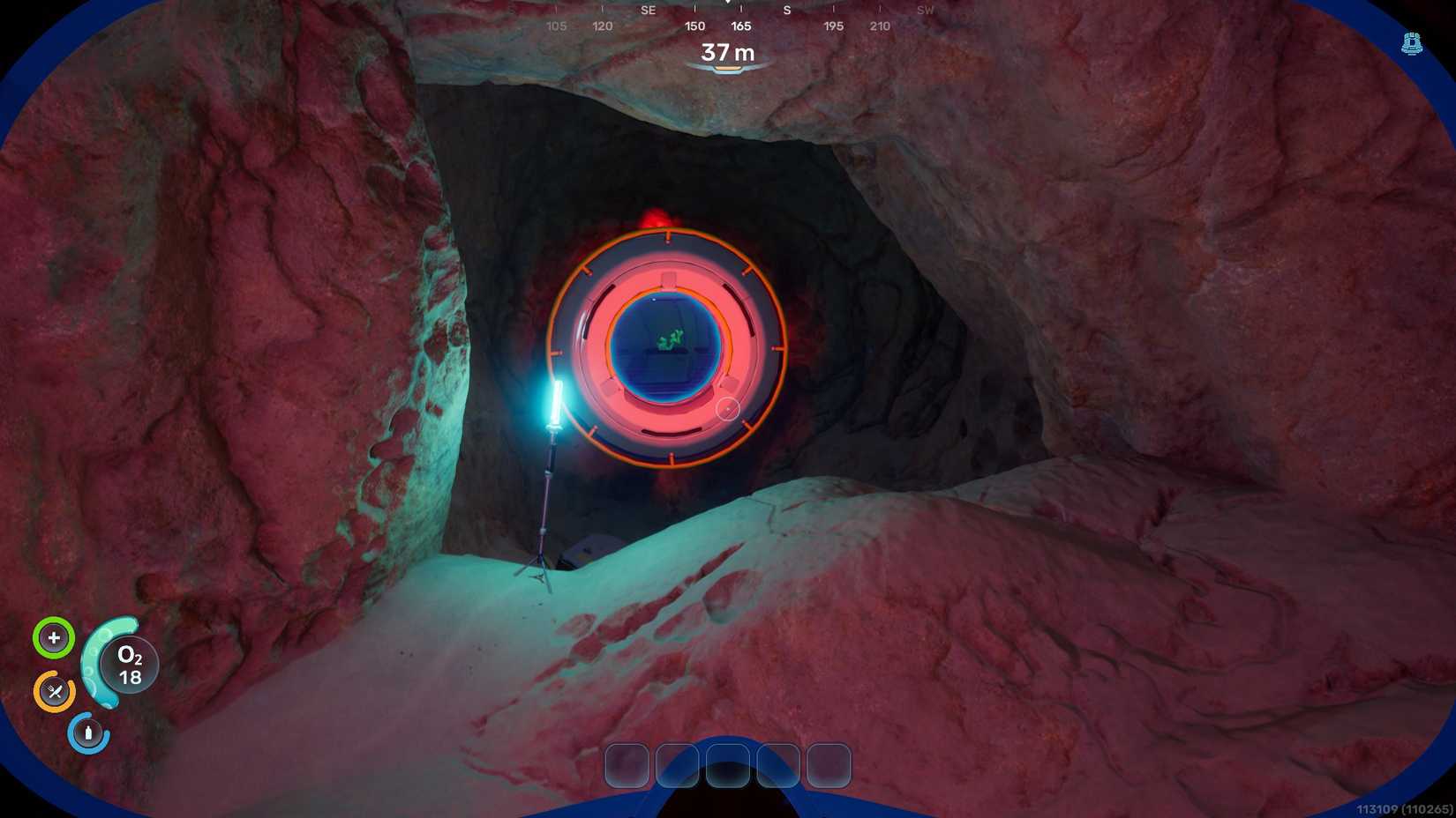 Exploring the bunker entrance in Subnautica 2