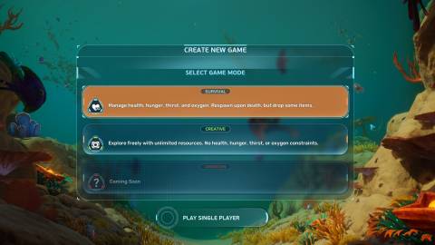 subnautica 2 creative vs survival mode