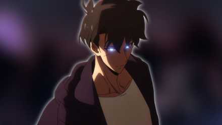 Image of Solo Leveling's Sung Jinwoo looks menacing with his system abilities, stands as favorite for Crunchyroll's Anime Main Character of the Year award