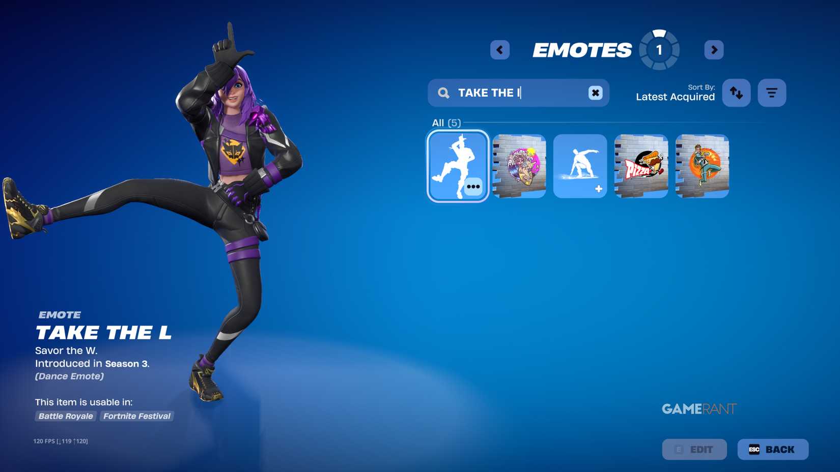 Take the L Emote - Fortnite