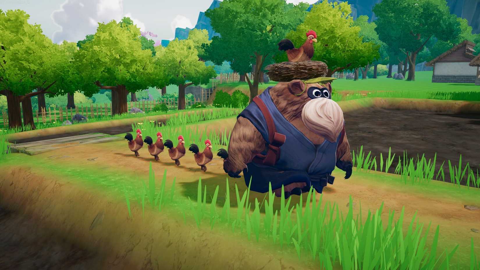 a spirit form in tales of seikyu walking on the farm.