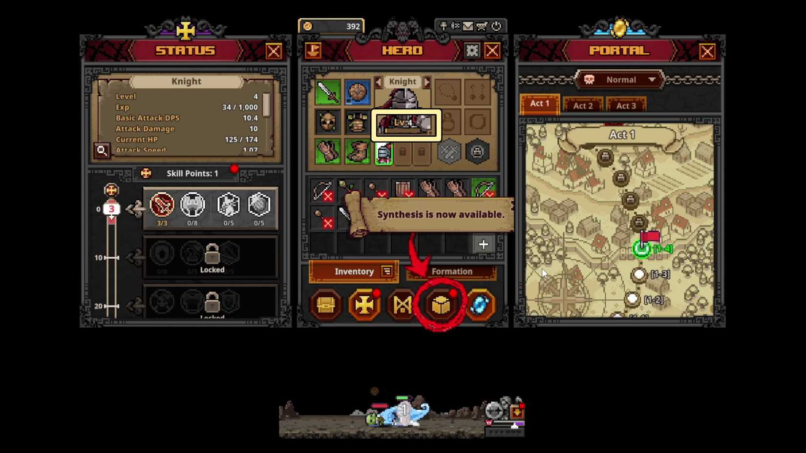 Hero character TBH: Task Bar reached level 4 and unlocked the Cube menu.
