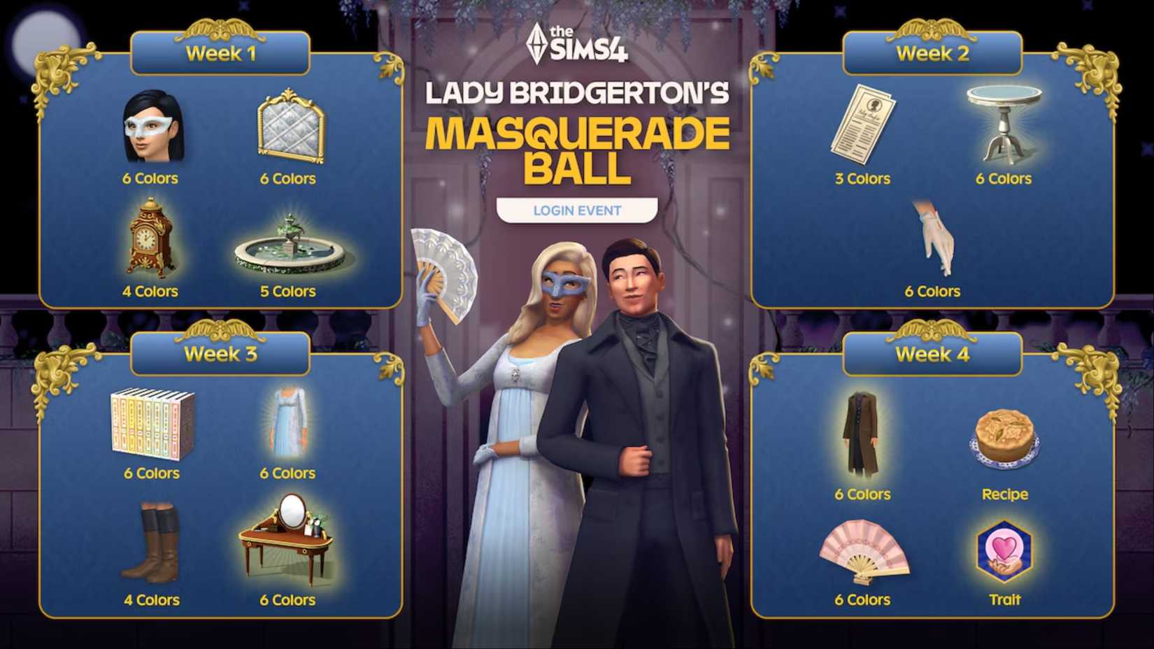 the sims 4 login event bridgerton