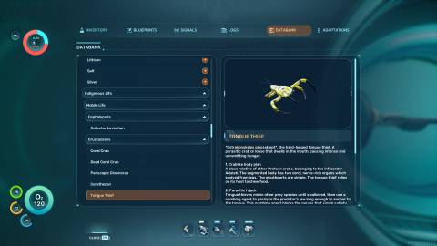 Tongue Thief Databank in Subnautica 2