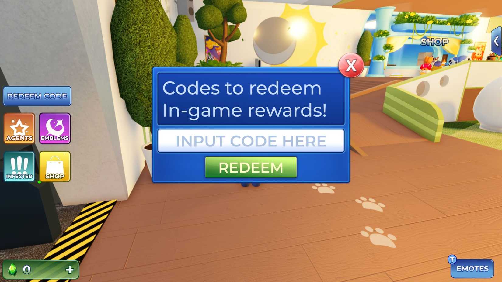 Toons Universe the codes tab
