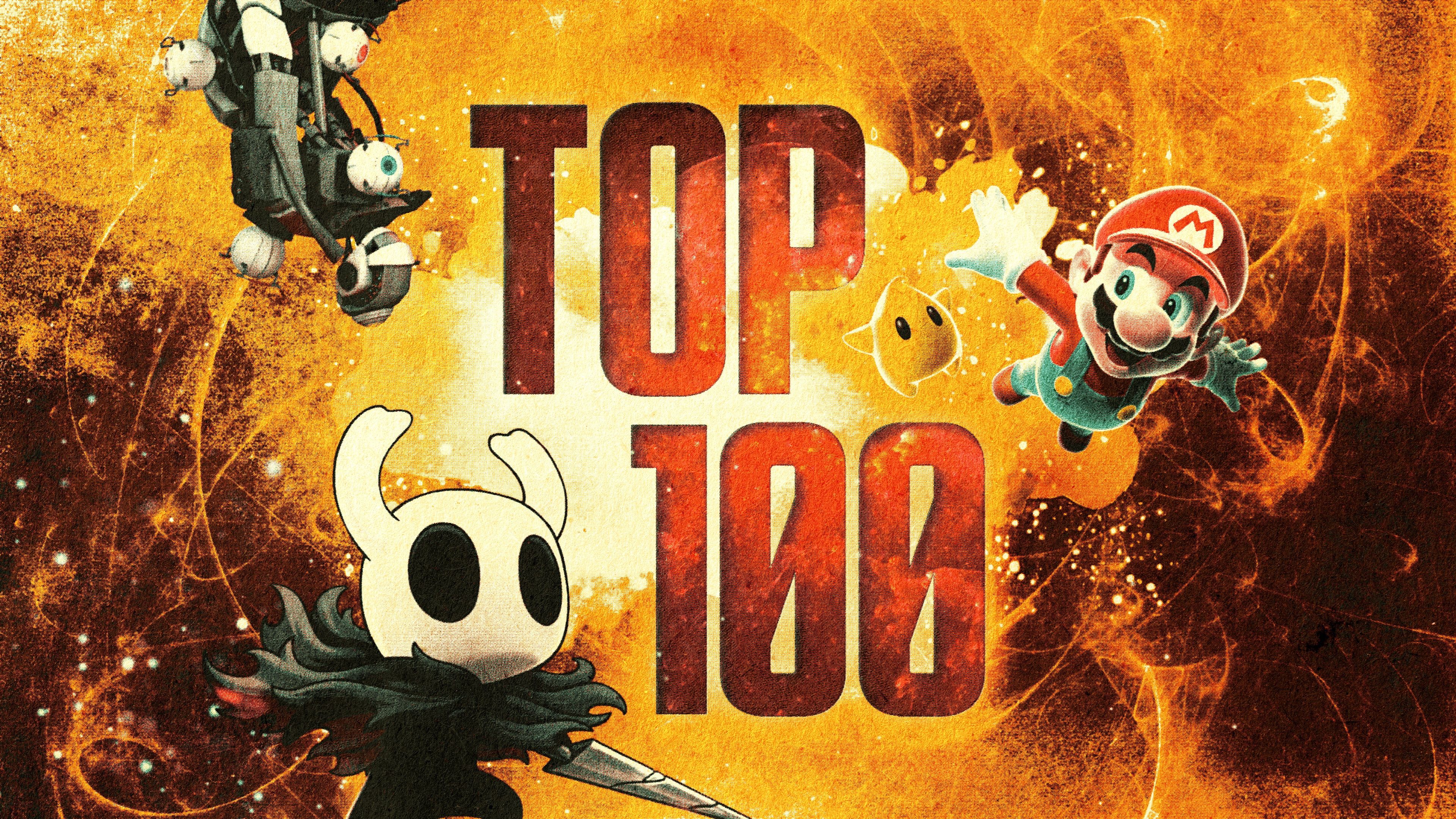 top 100 logo with portal hollow knight mario galaxy characters
