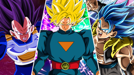 Ultra Ego Vegeta, SSJ Grand Priest Goku and Gogeta Blue
