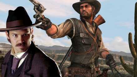 Image combining stills from Deadwood and Red Dead Redemption
