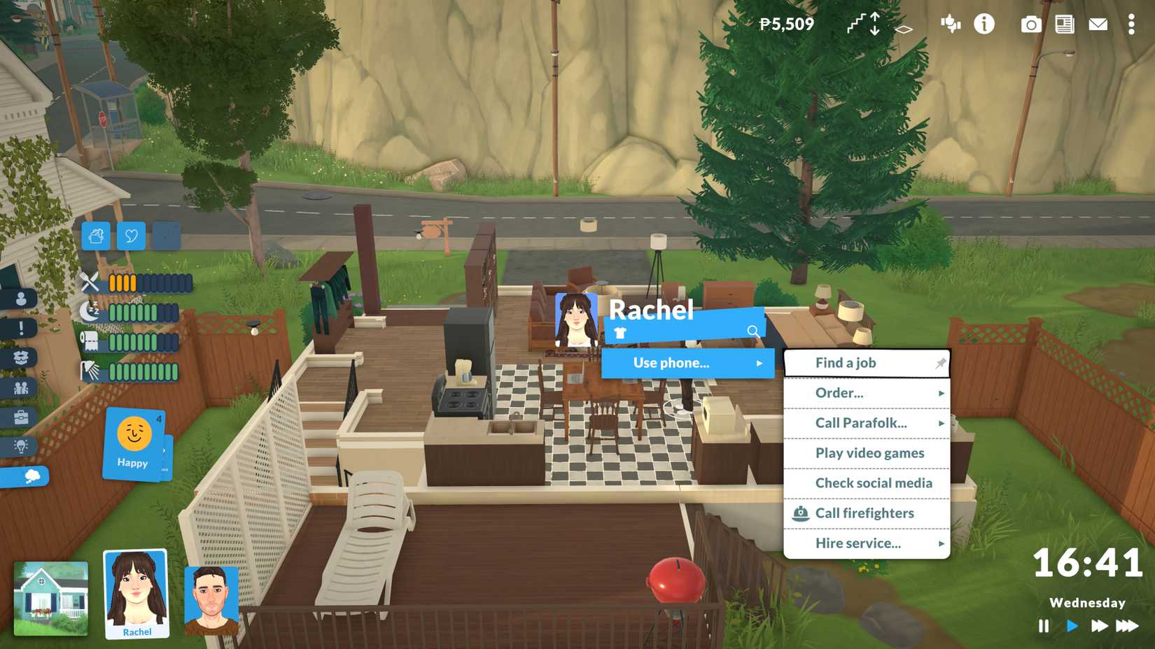 use phone in paralives to find job