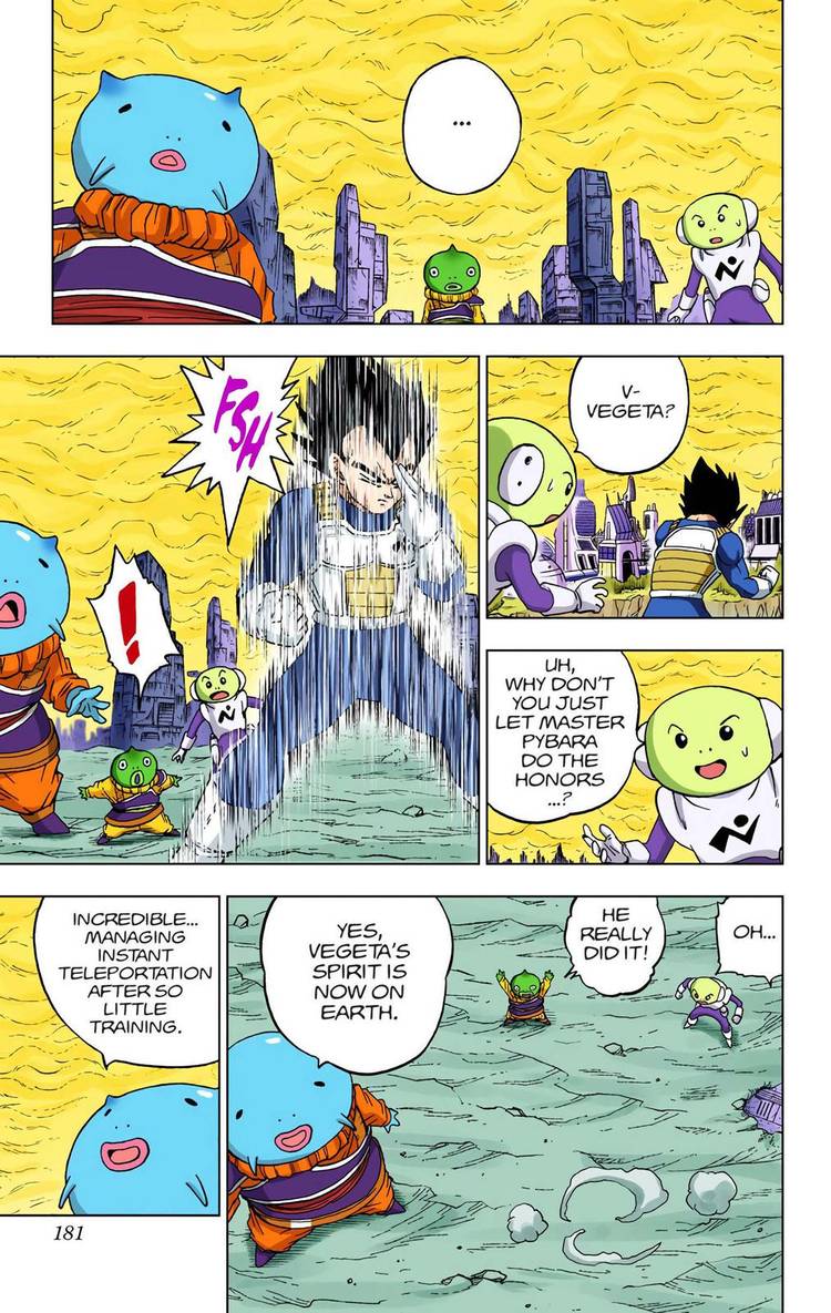 Vegeta uses Instant Transmission